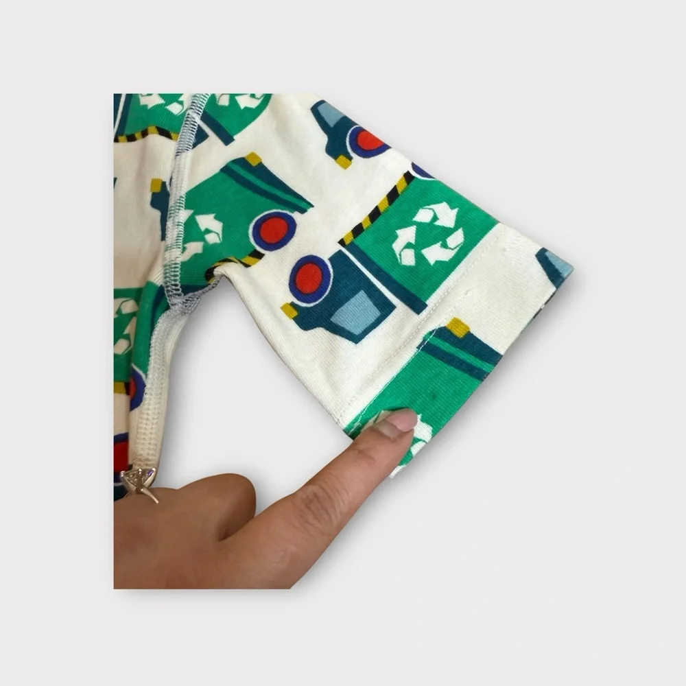 Hanna Andersson Garbage Truck Pattern Organic Pajama Top